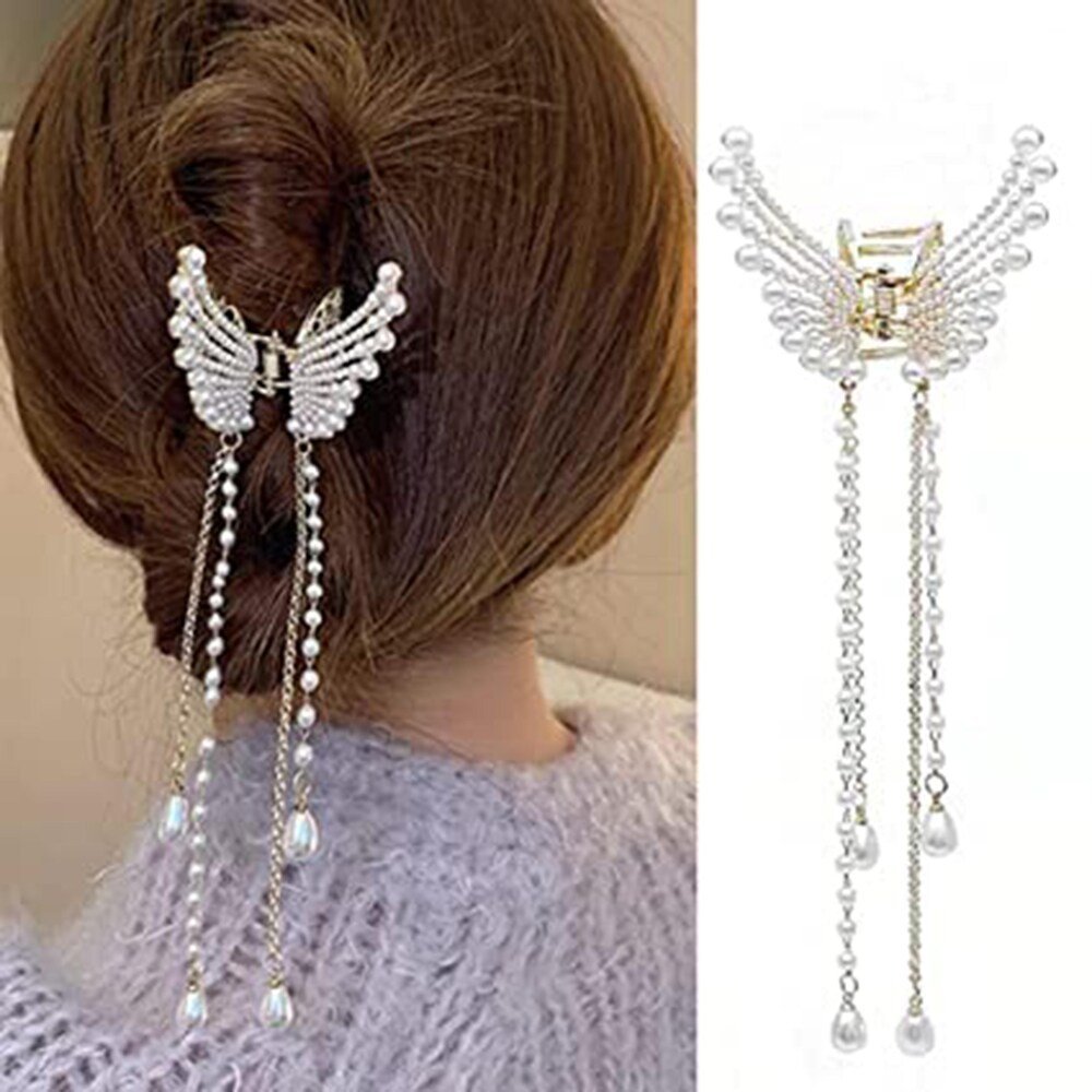 Elegant Chinese Hair Clip – Butterfly & Rhinestone Vintage Design - Image 4