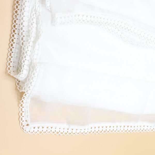 Chiffon Dupatta with Graceful Moti Lace Detailing - Image 7
