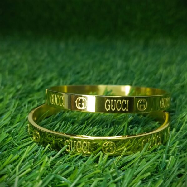 Stainless Steel Waterproof Gucci Kara – Lifetime Polish Guarantee - Image 2